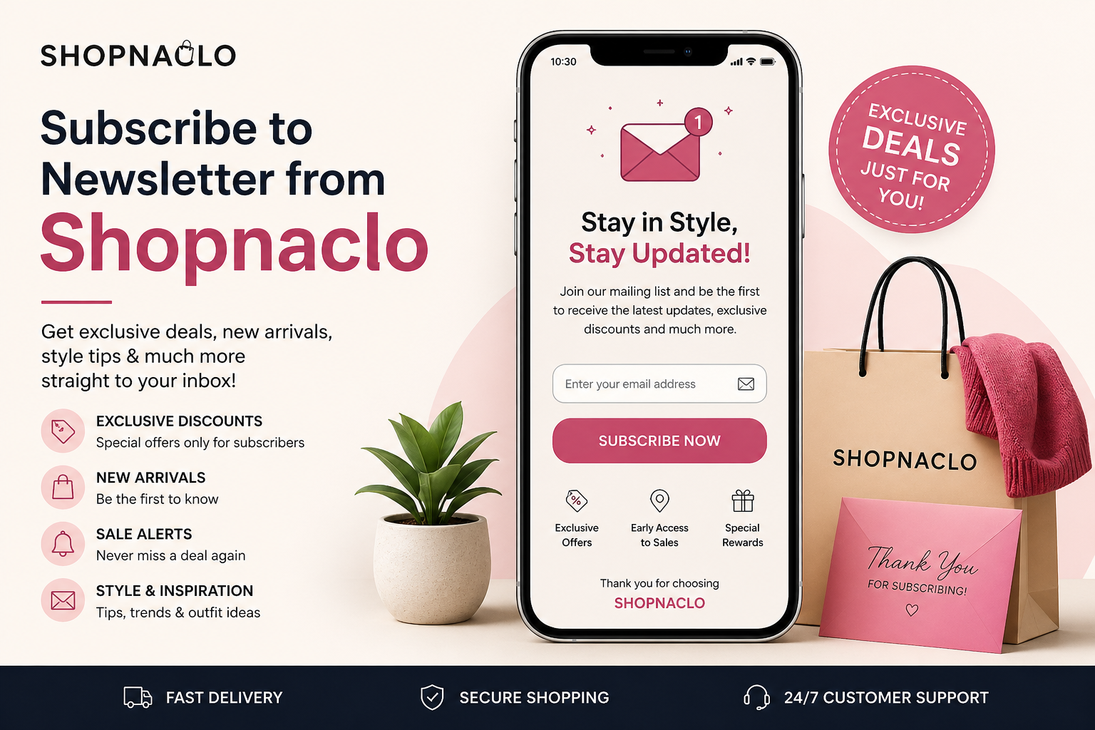 newsletter from shopnaclo